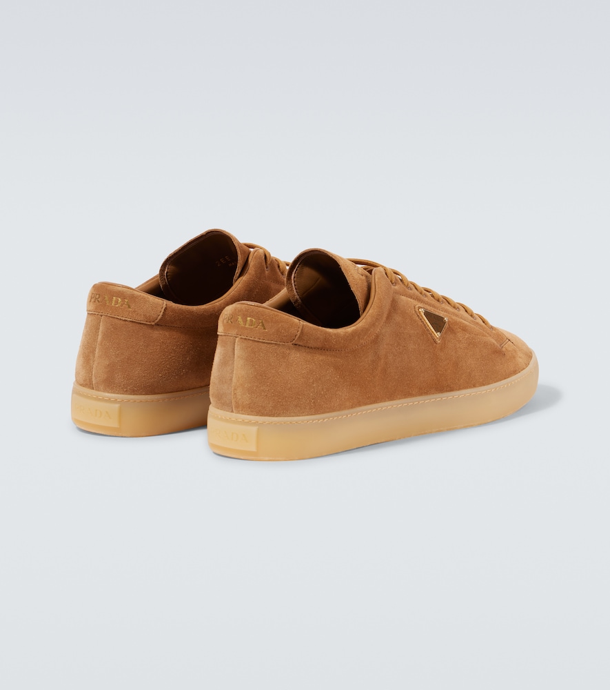  Prada Prada Logo Suede Sneakers 