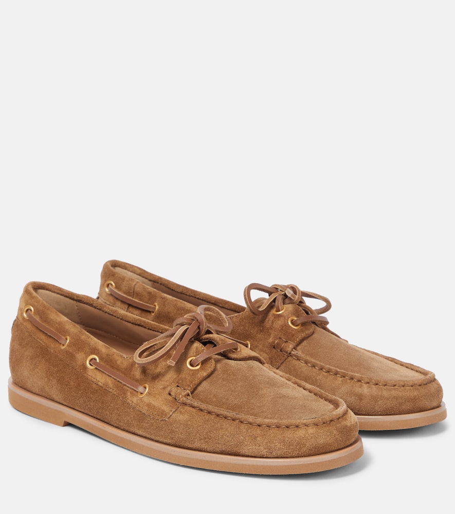 Gianvito Rossi Vandee suede boat shoes