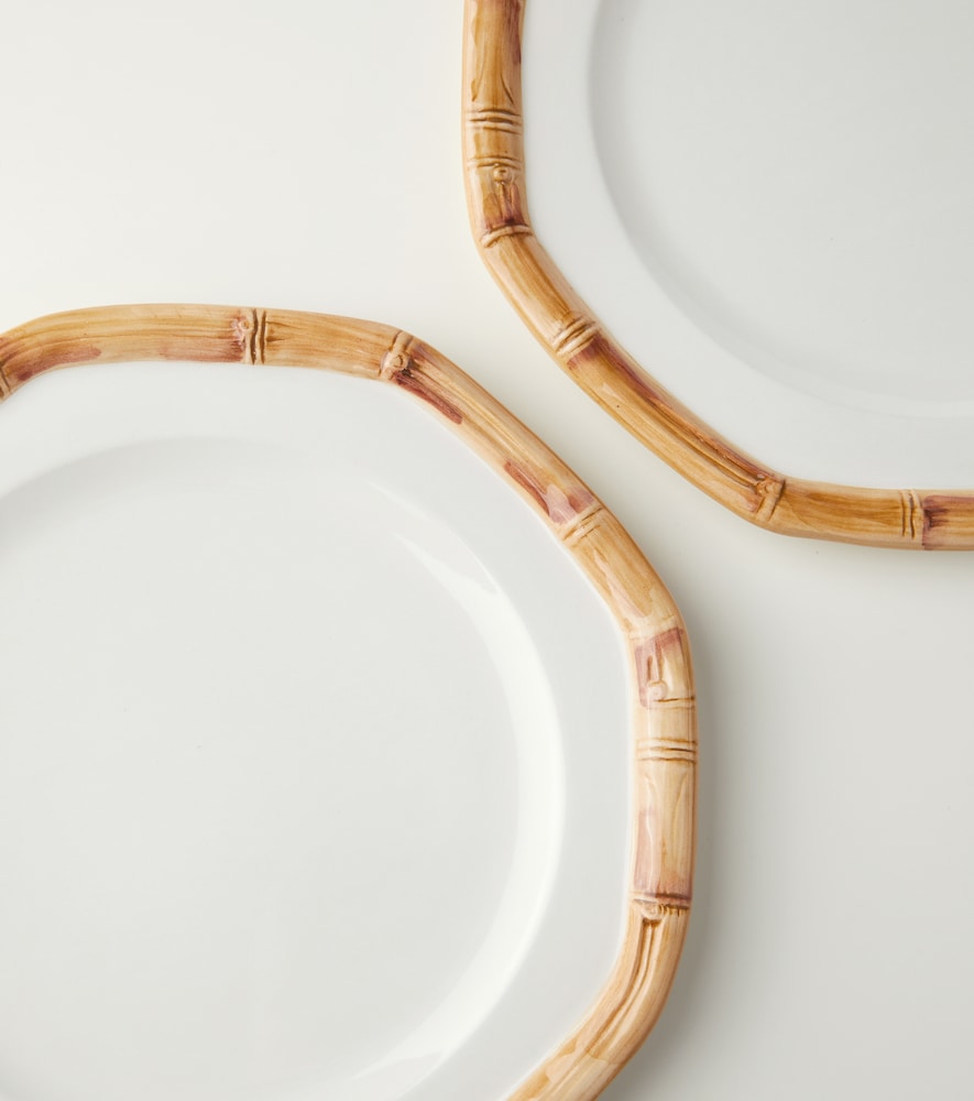  Les-ottomans Les-ottomans Set Bamboo Aus Vier Speisetellern 