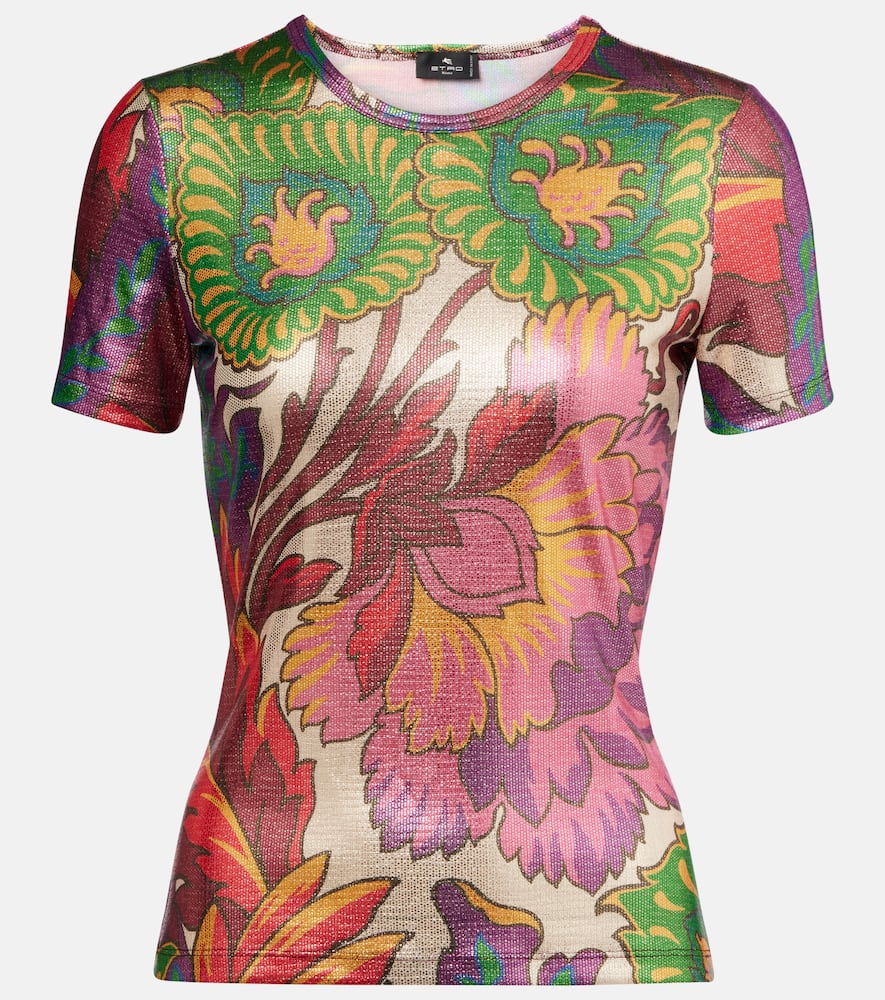 Etro Floral T-shirt In Multicoloured