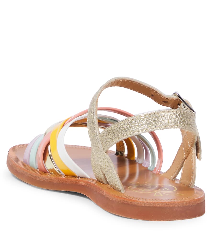 Pom D'api Plagette Lux Leather Sandals In Multicoloured