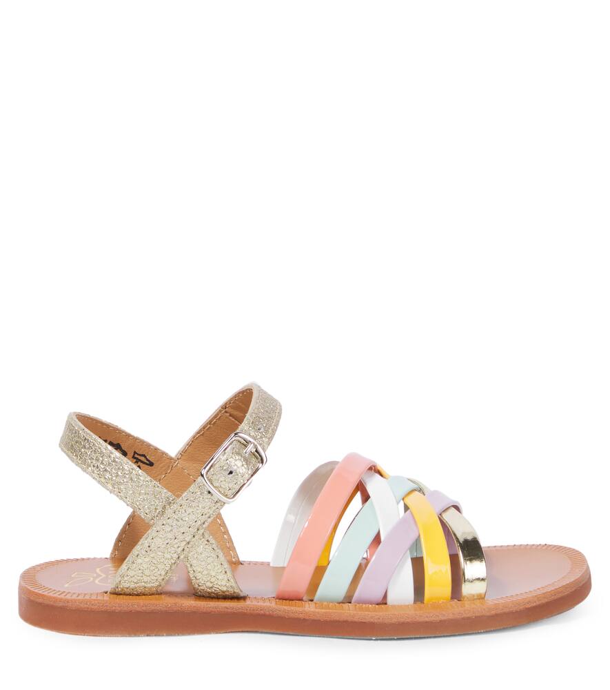 Pom D'api Plagette Lux Leather Sandals In Multicoloured