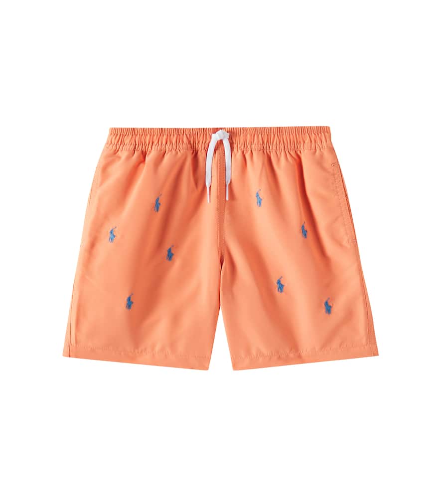 Polo Ralph Lauren Toddler And Little Boys Traveler Polo Pony Swim Trunk In Red