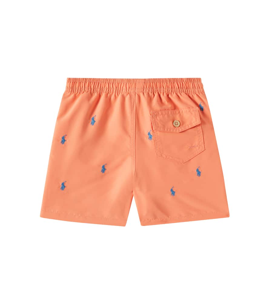 Polo Ralph Lauren Toddler And Little Boys Traveler Polo Pony Swim Trunk In Red