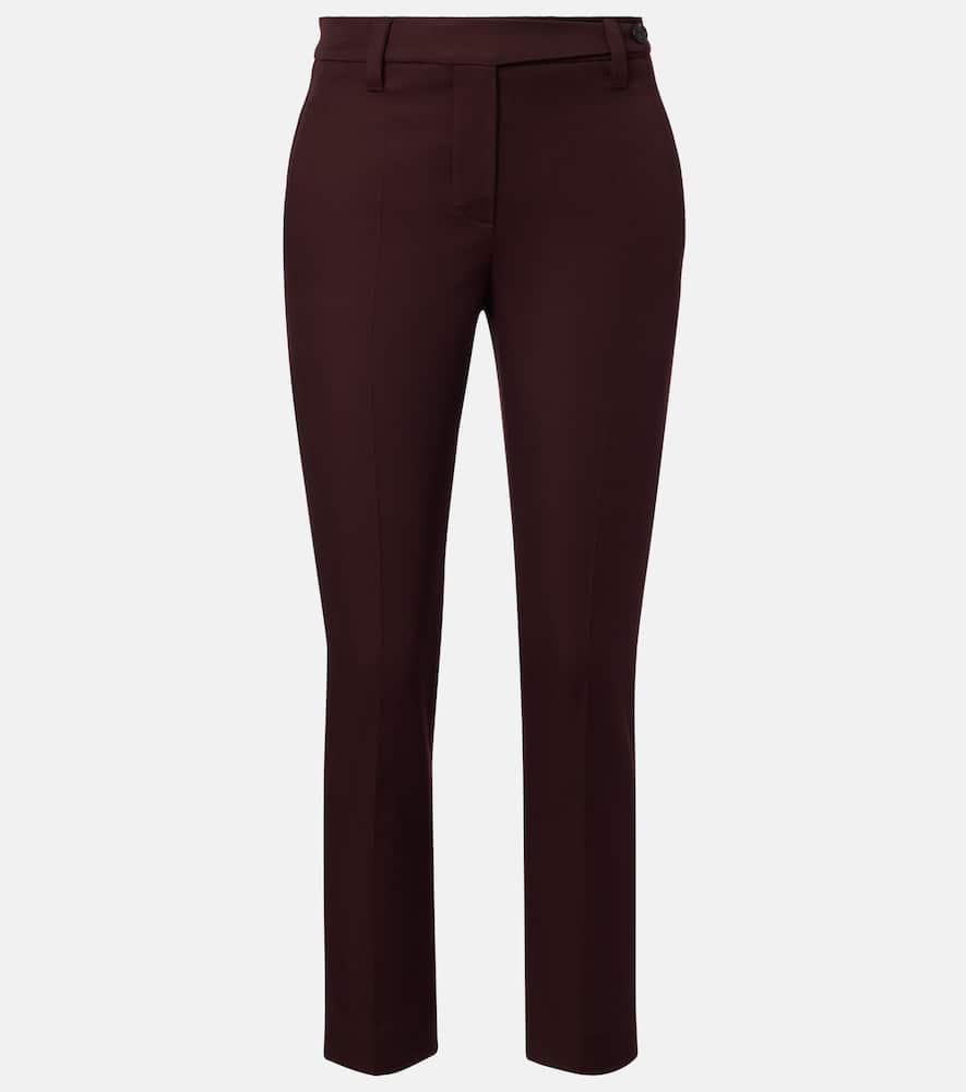 Monili cropped cotton-blend slim pants