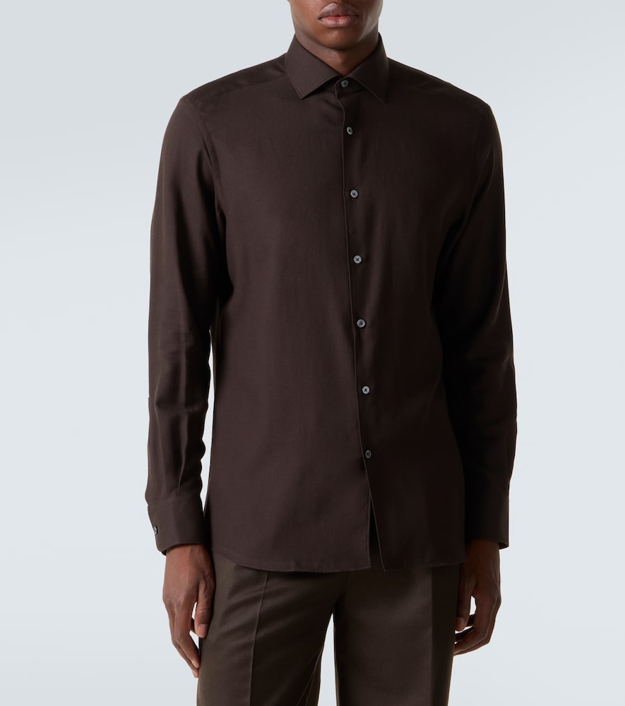  Zegna Zegna Hemd Aus Baumwolle Und Kaschmir 
