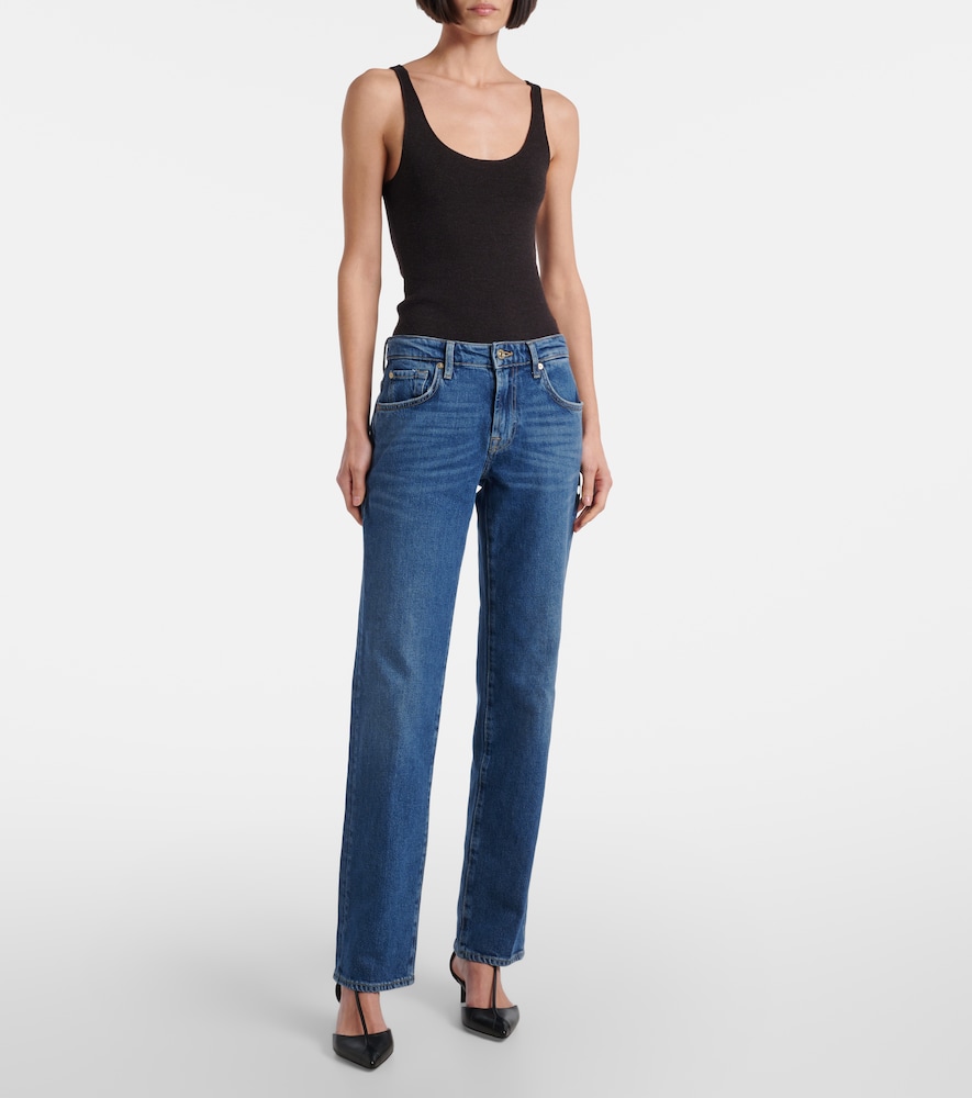 Calie Mid-Rise Straight Jeans