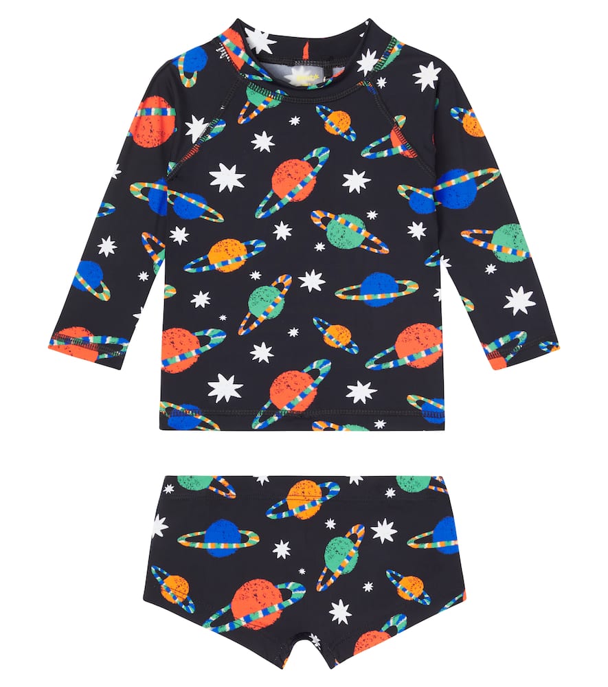 Fabula Fábula Baby Planetonico Rashguard Top And Bottoms Set In Multi