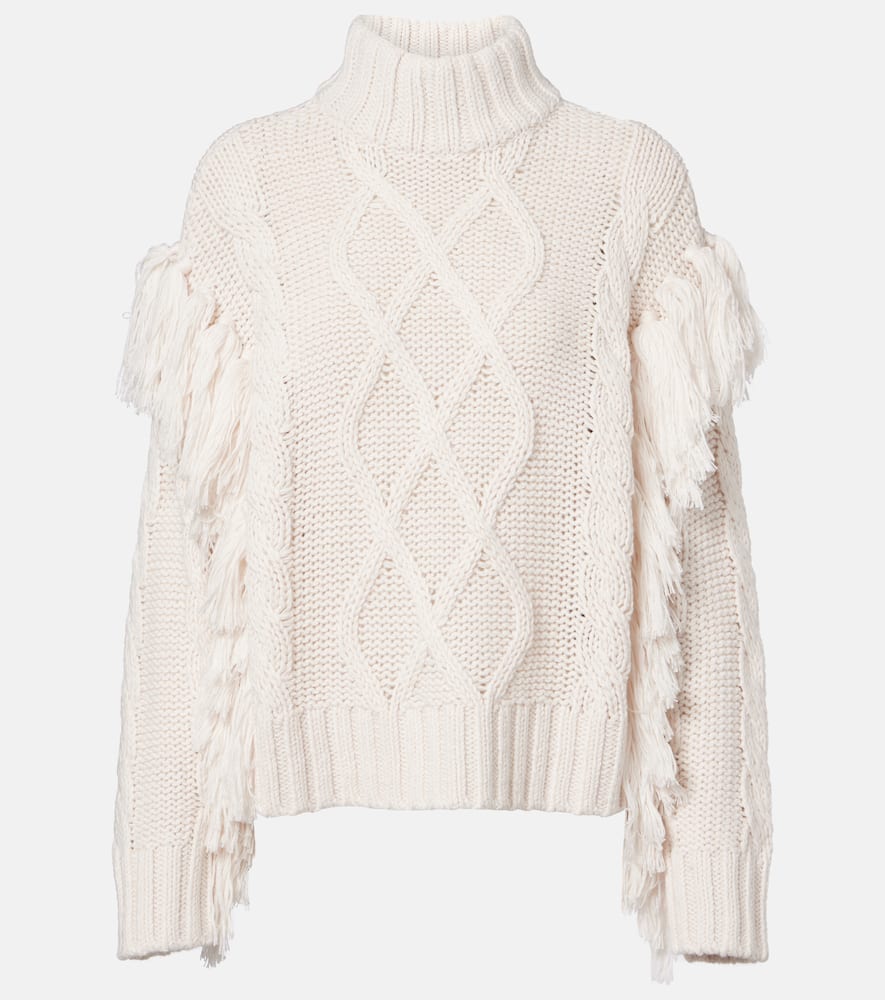 Goldbergh Turtleneck Wool-blend Sweater In Neutral
