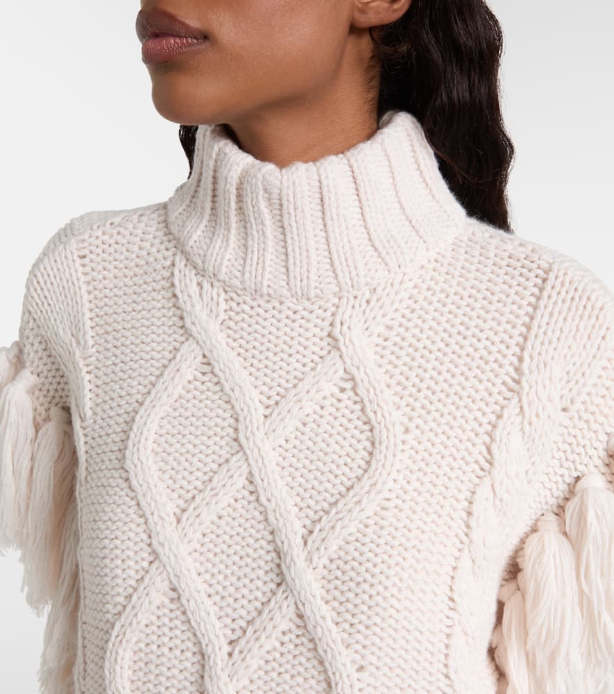 Goldbergh Turtleneck Wool-blend Sweater In Neutral
