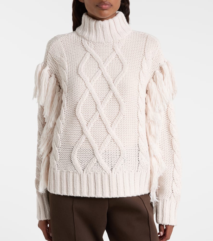 Goldbergh Turtleneck Wool-blend Sweater In Neutral