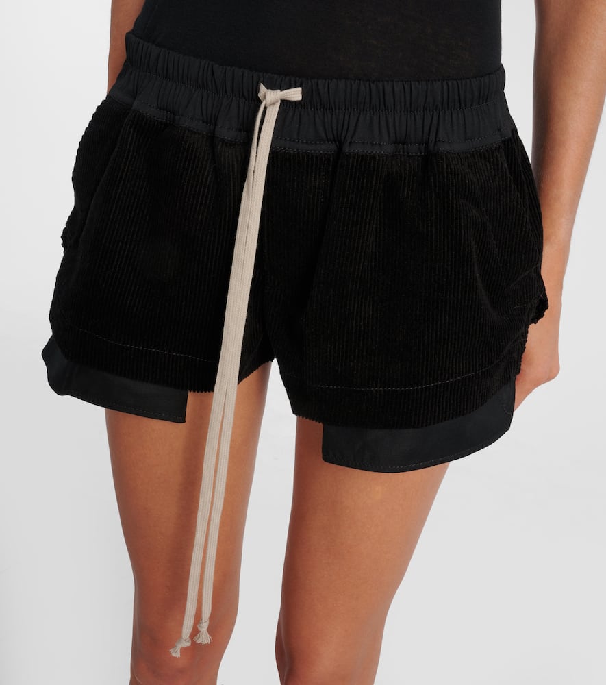 Rick Owens Fog Cotton And Linen Shorts In Black