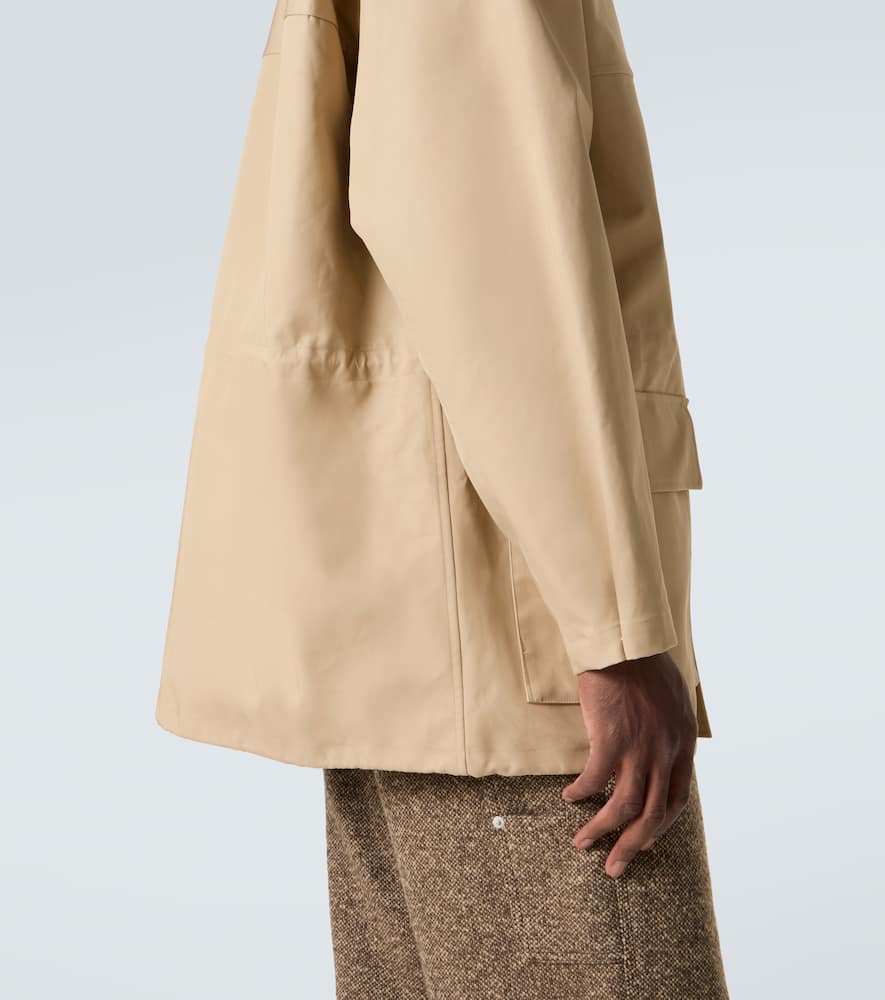 Auralee Hooded Cotton Gabardine Jacket In Multi