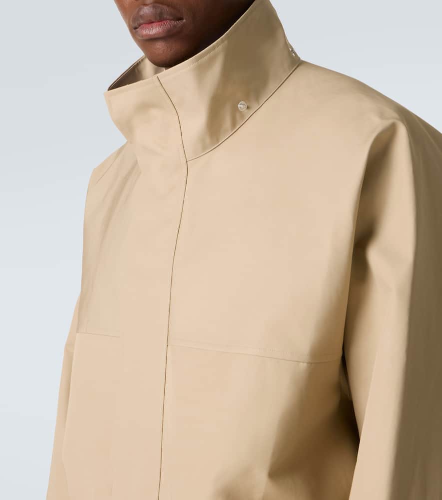 Auralee Hooded Cotton Gabardine Jacket In Multi