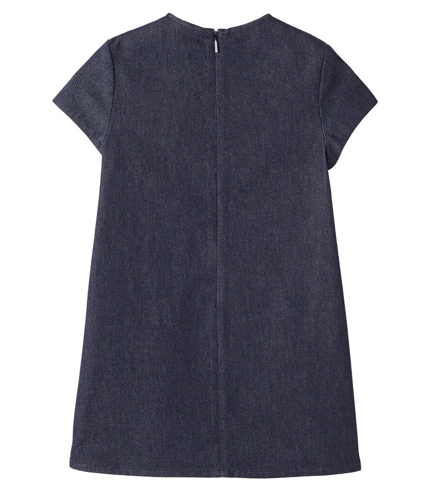  Gucci Kids Gucci Kids Web Stripe Pleated Denim Dress 