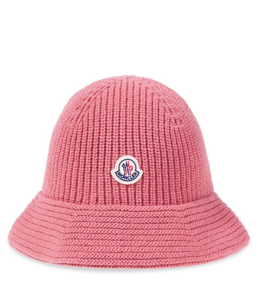 Moncler Enfant Ribbed-knit virgin wool bucket hat