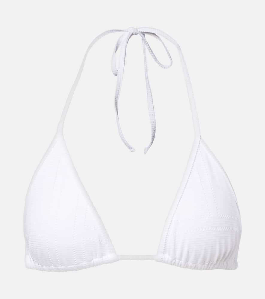 Monogram pointelle bikini top