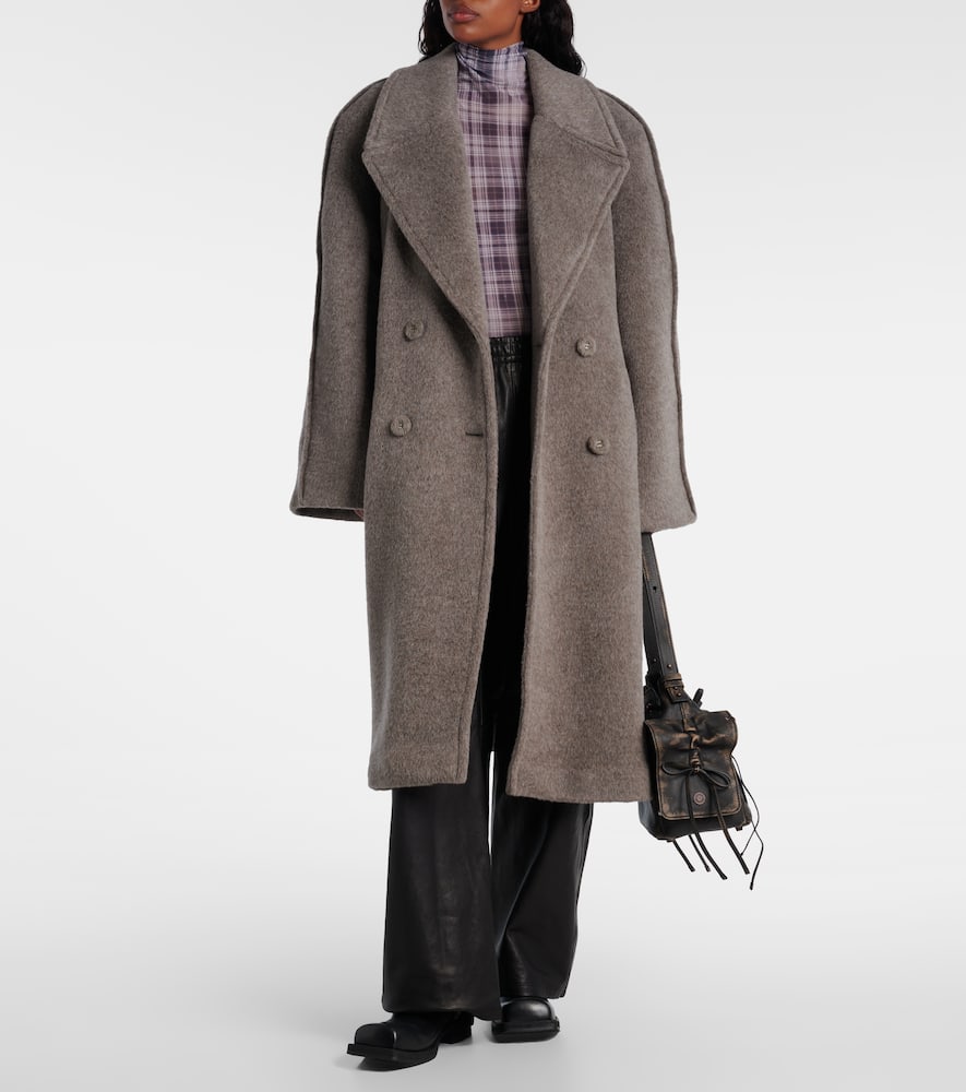 Acne Studios Alpaca And Wool-blend Coat In Gray