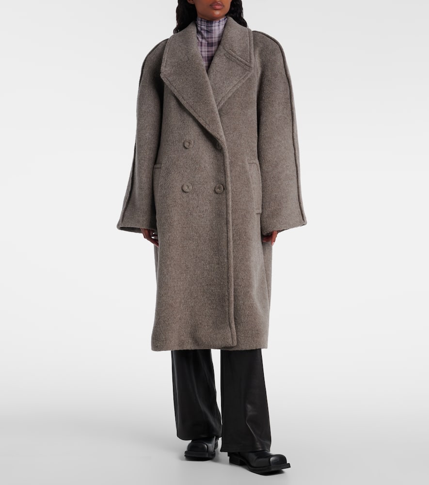 Acne Studios Alpaca And Wool-blend Coat In Gray