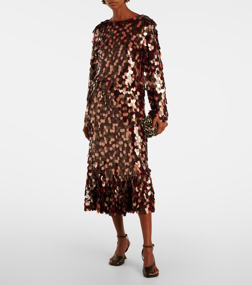 Dries Van Noten Sequined Top In Multi