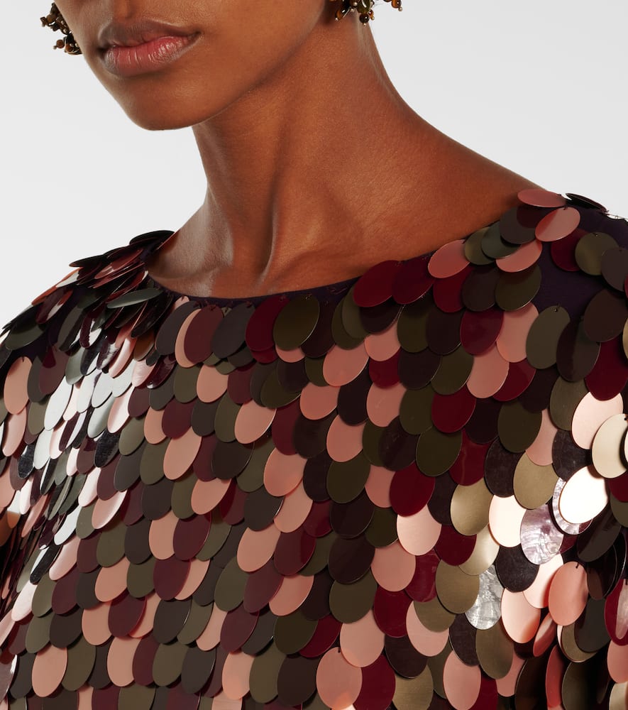 Dries Van Noten Sequined Top In Multi