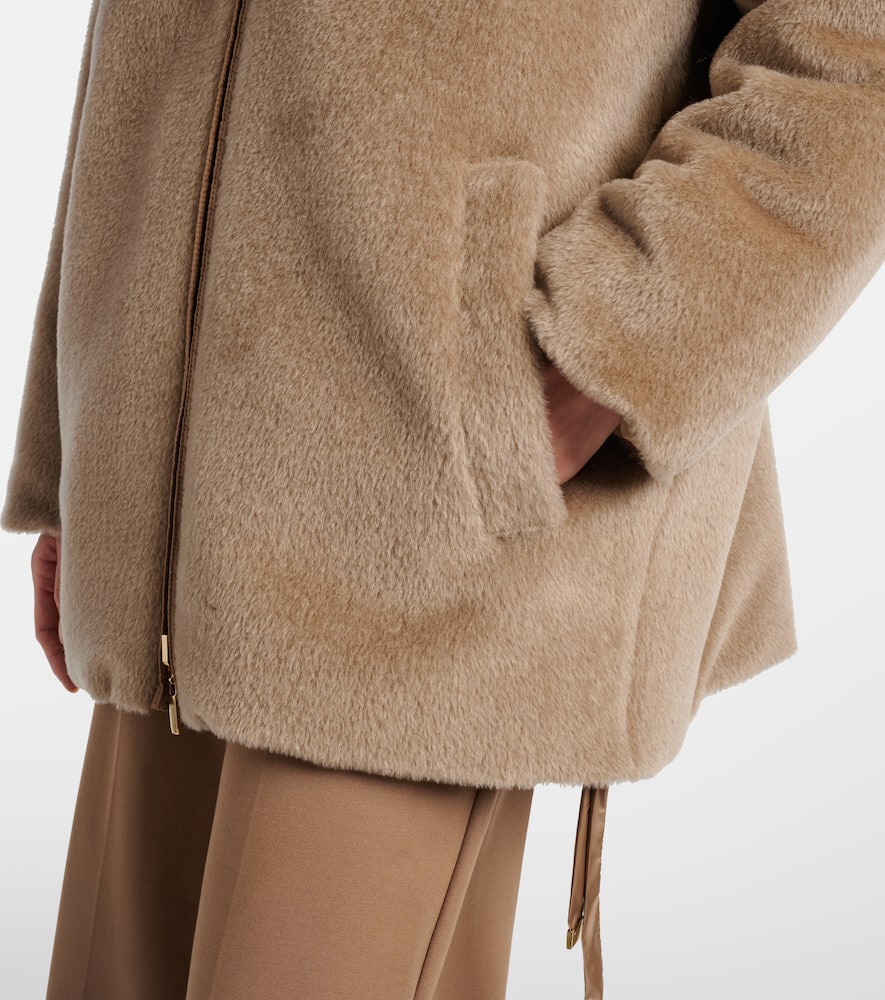 Max Mara Olivia Reversible Alpaca And Wool Down Jacket In Brown