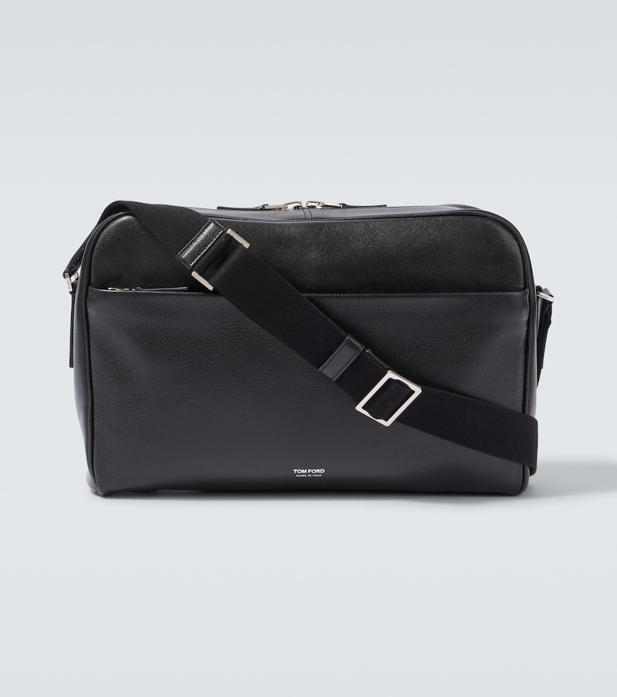 Tom Ford Men's Black Leather Messenger Bag