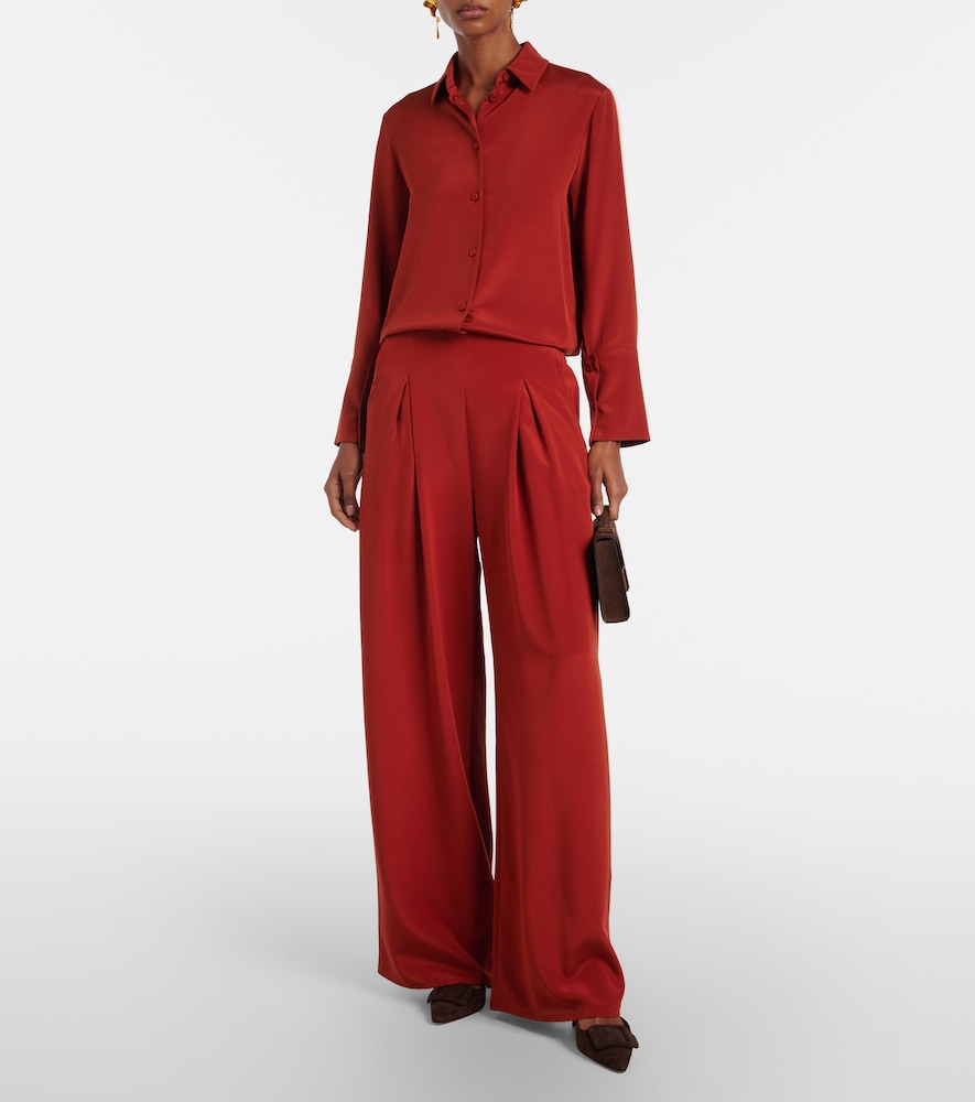 Max Mara Voliera silk-blend satin shirt