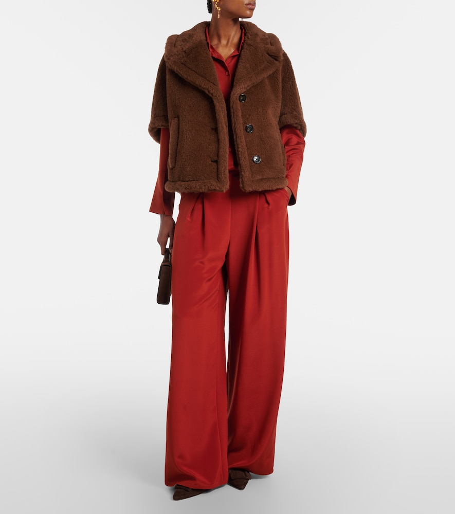 Max Mara Palude silk-blend crêpe wide-leg pants