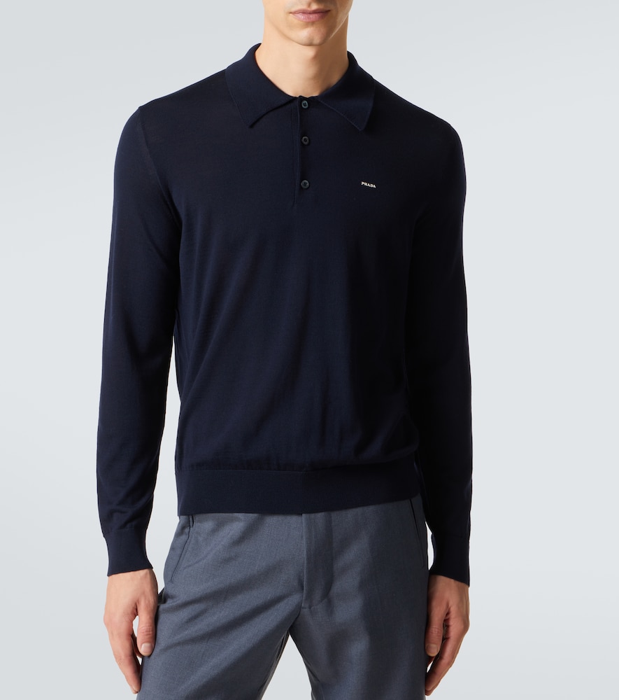  Prada Prada Virgin Wool Polo Sweater 