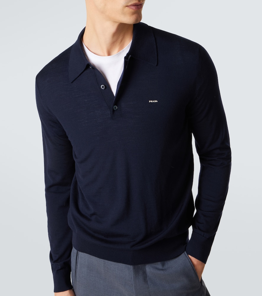  Prada Prada Virgin Wool Polo Sweater 