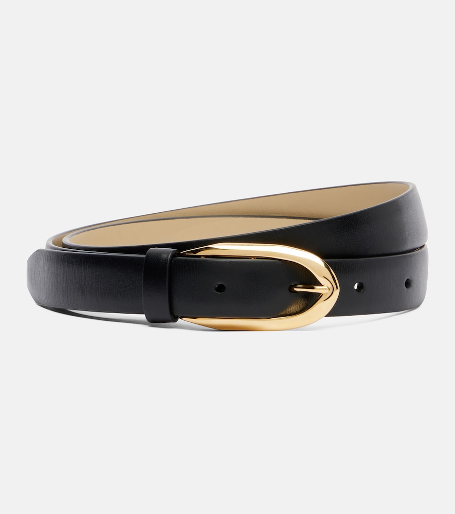 Givenchy Women's Black Leather Belt Inch Size 33.5