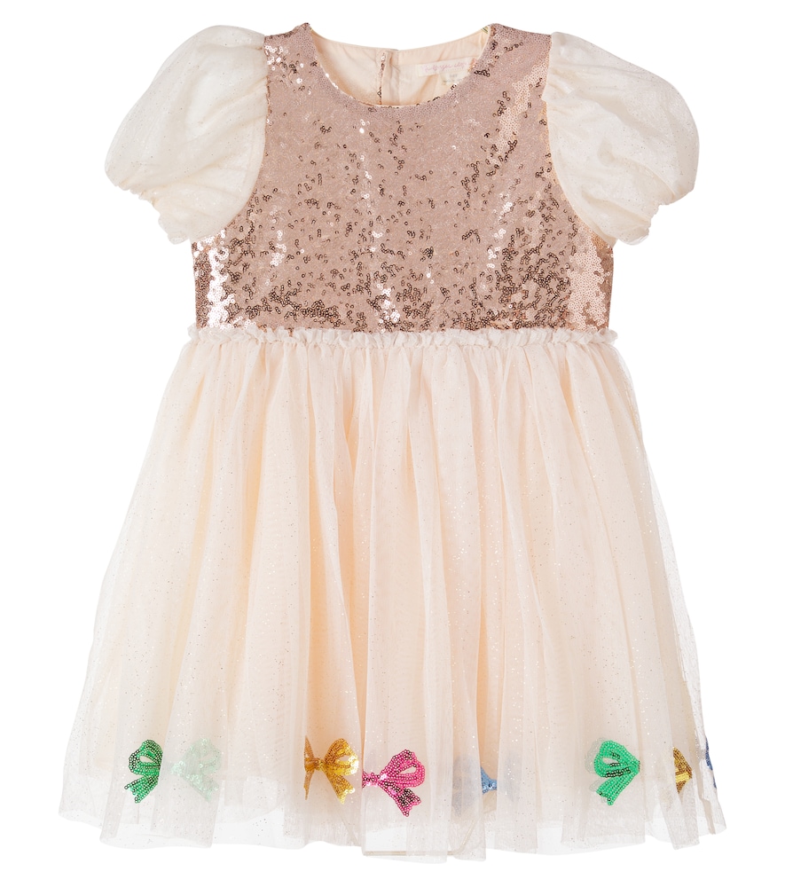 Konges Slojd Beige Sequined Tulle Dress Y 9/10 - Mytheresa