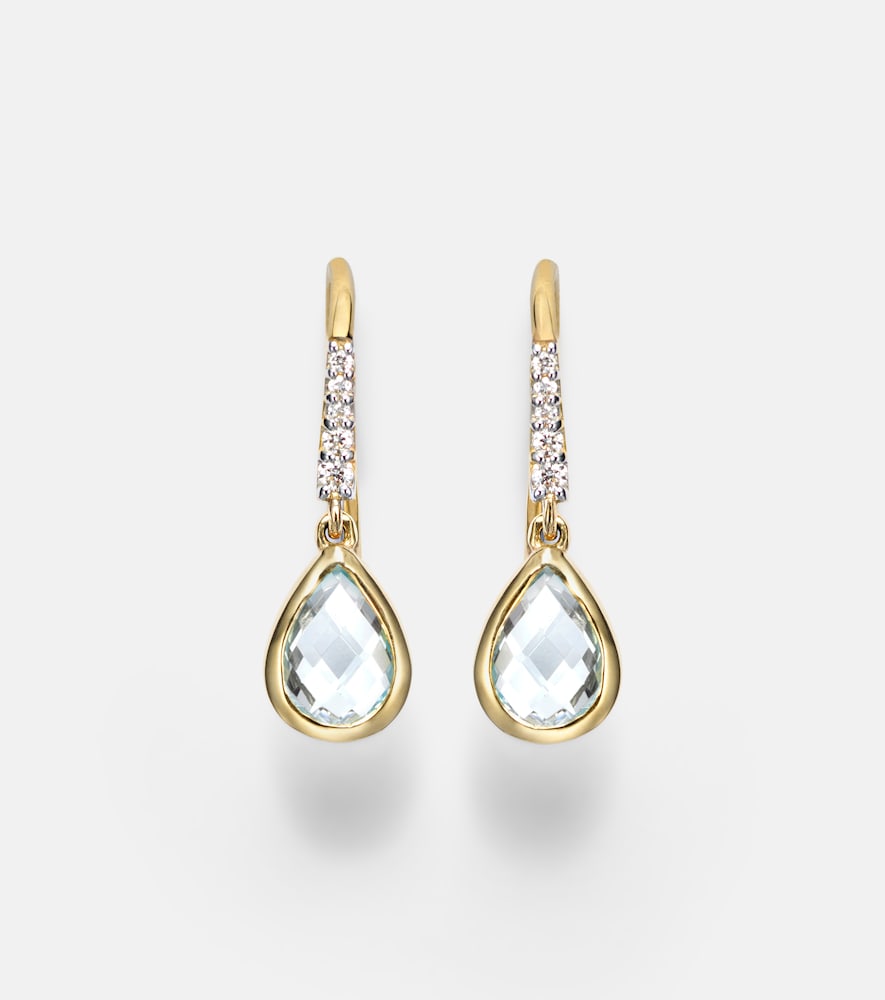 Mateo Boucles d’oreilles en or jaune 14 ct (585/1000) avec améthyste et diamants