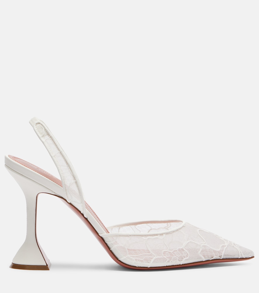  Amina Muaddi Amina Muaddi Slingback-pumps Holli Aus Spitze 