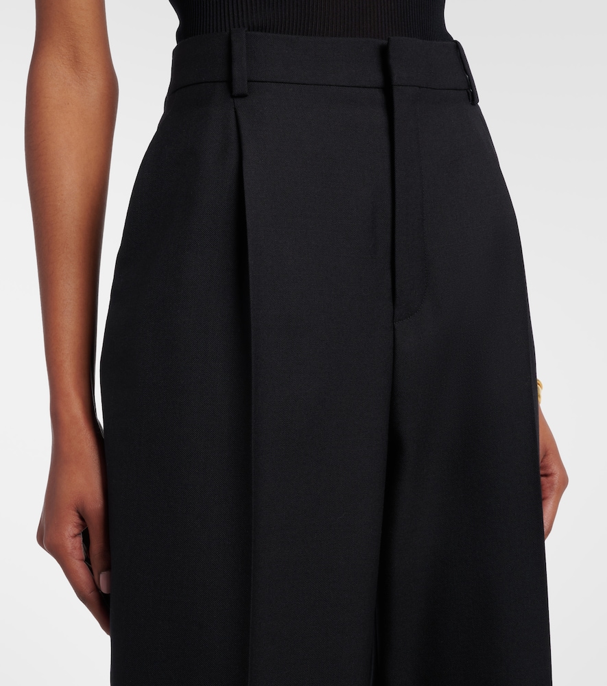  Saint Laurent Saint Laurent Wool Wide-leg Pants 