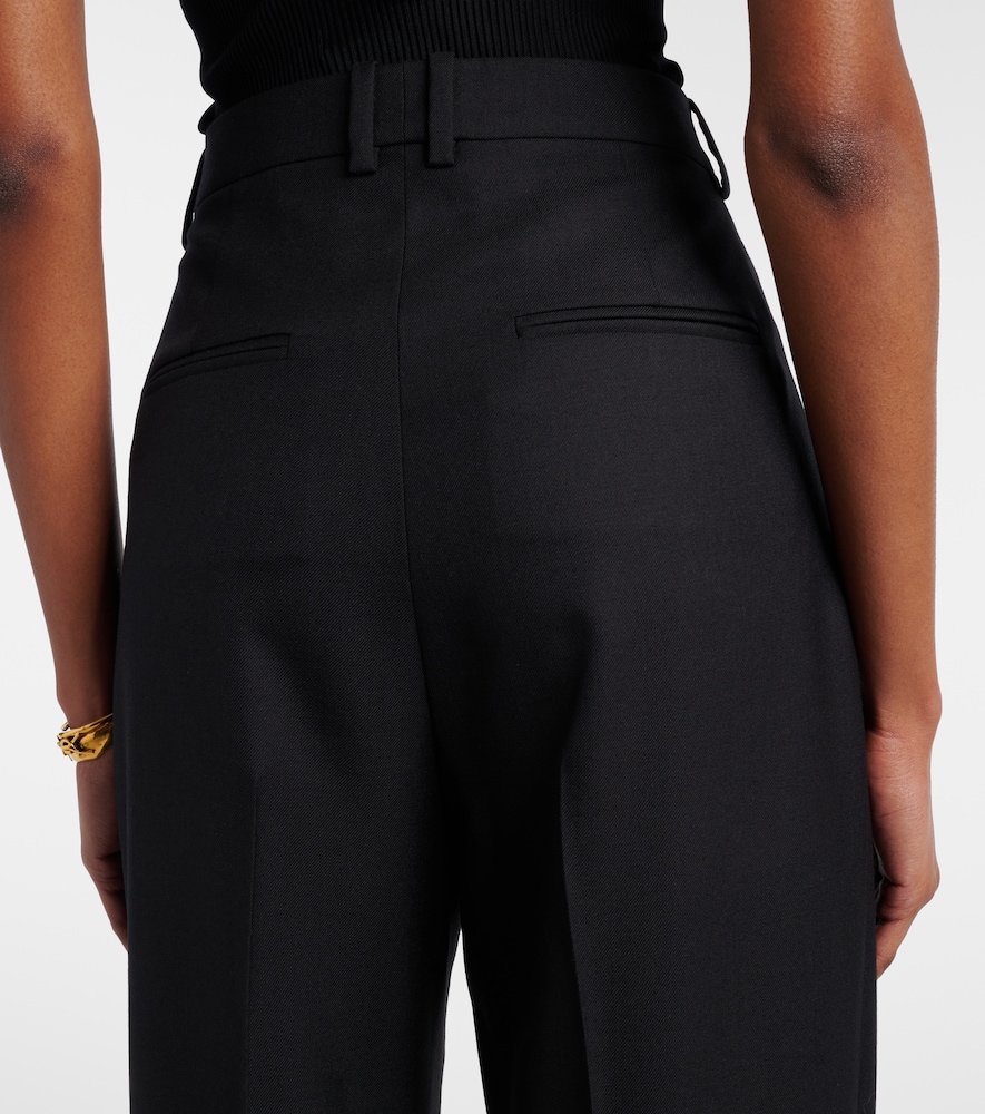  Saint Laurent Saint Laurent Wool Wide-leg Pants 