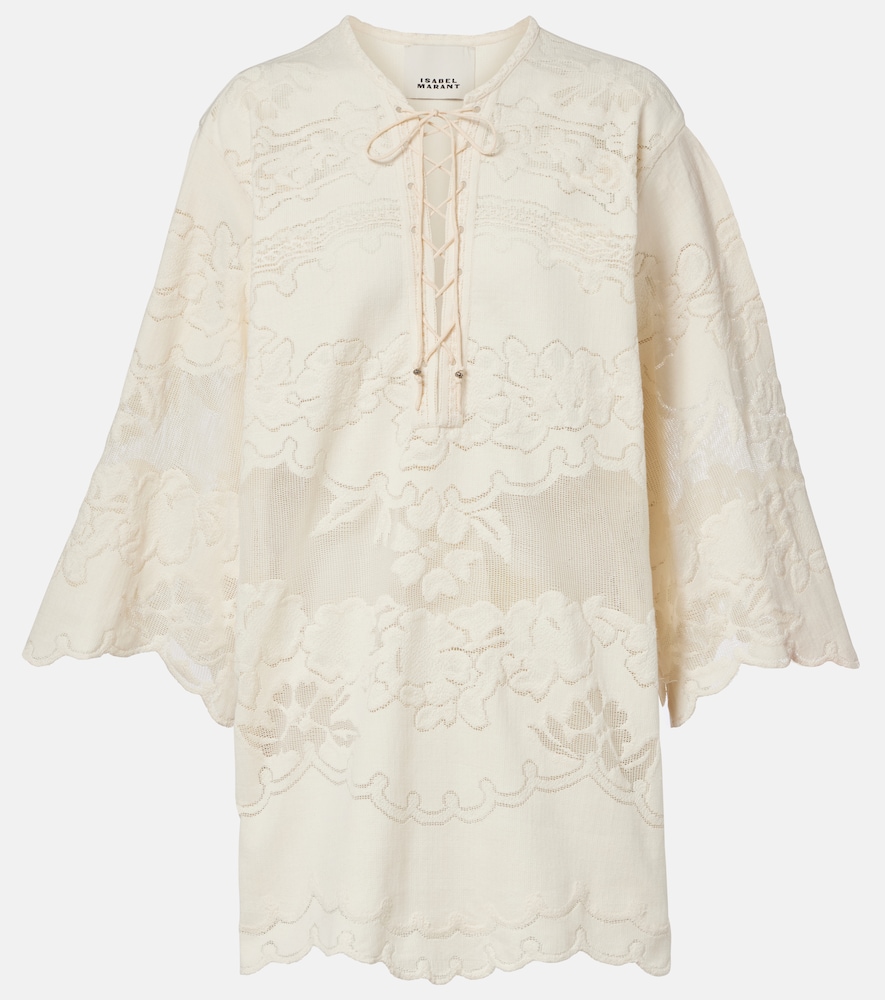 Isabel Marant Solara embroidered cotton-blend minidress