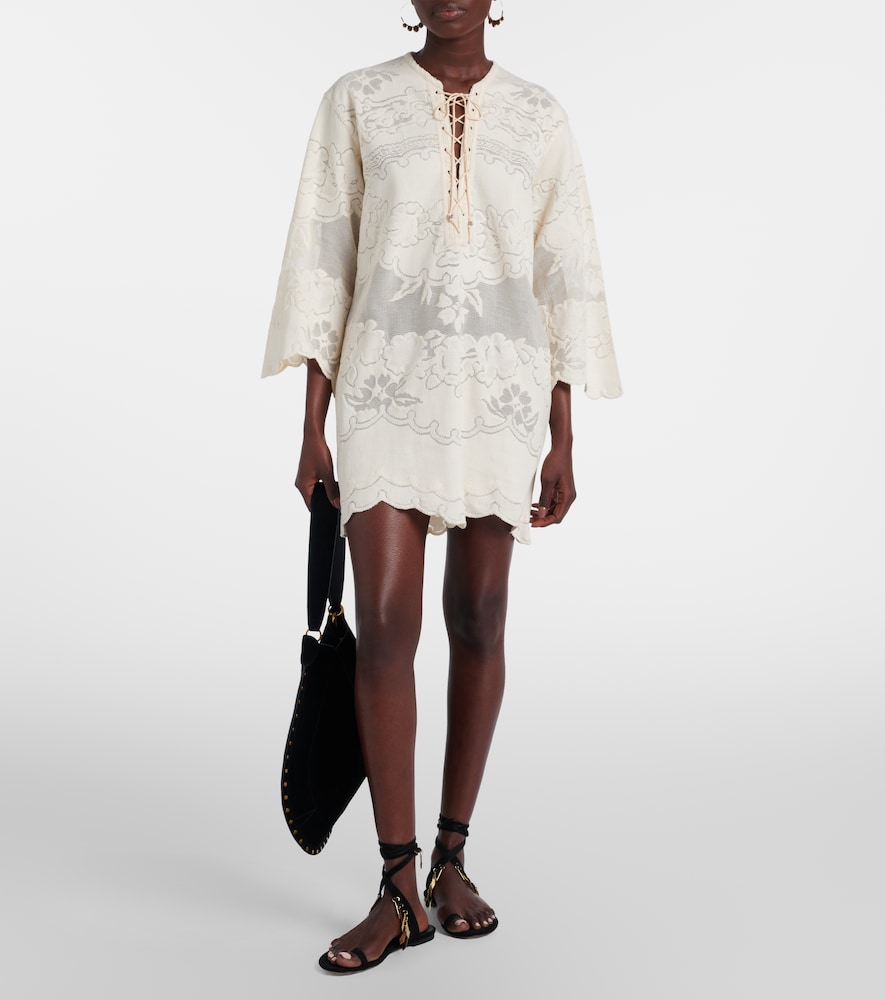 Isabel Marant Solara embroidered cotton-blend minidress