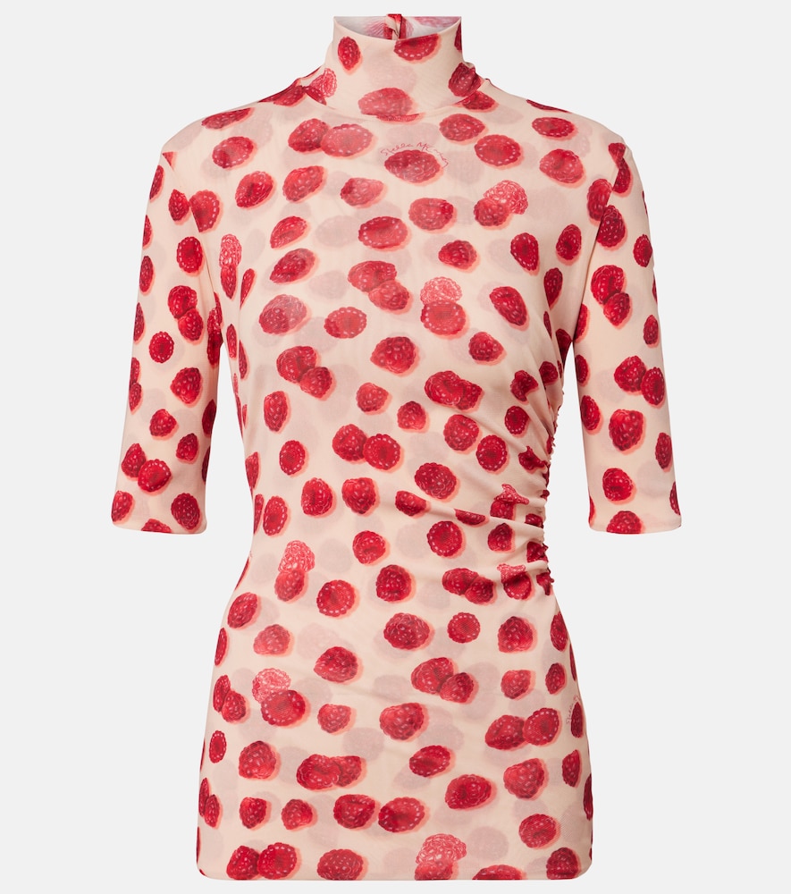 T-shirt in mesh con stampa