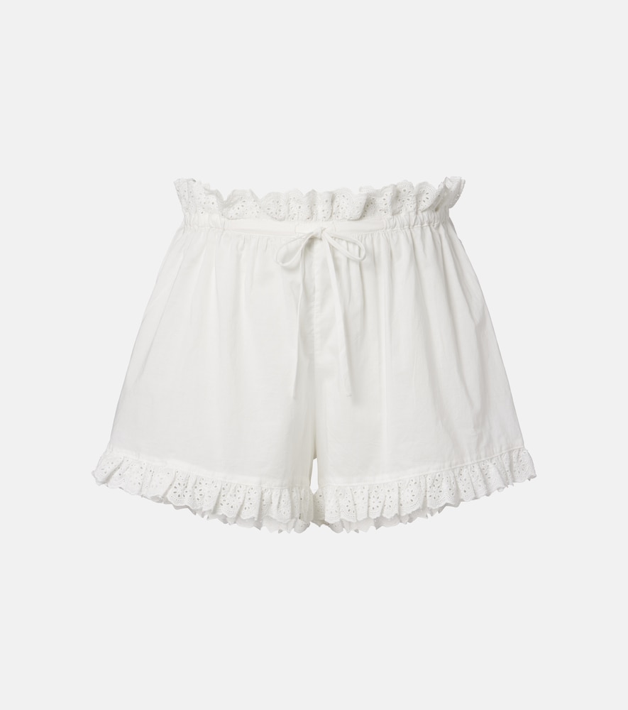 Poupette St Barth Cory pointelle cotton shorts