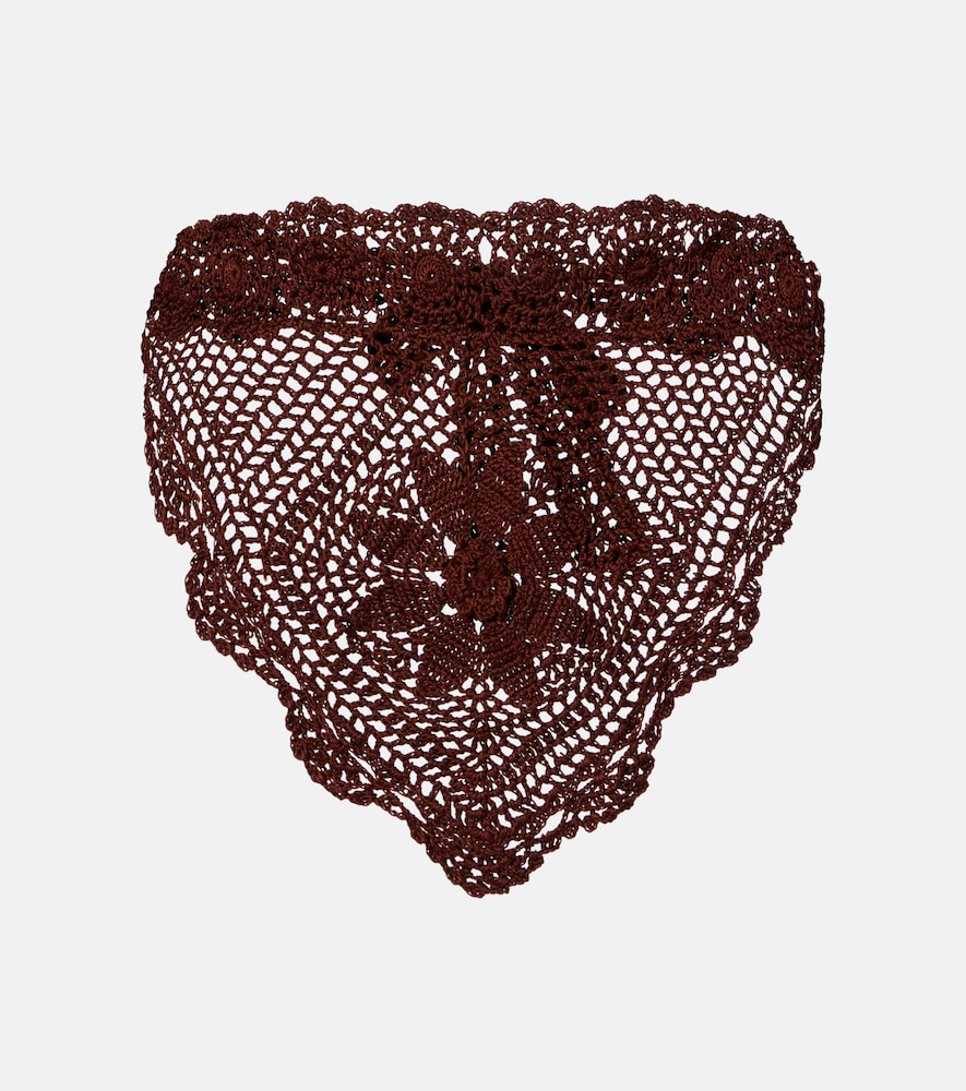 Anna Kosturova Crochet cotton crop top