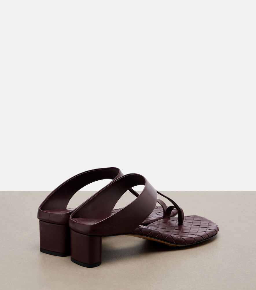Livia Intrecciato Leather Thong Sandals