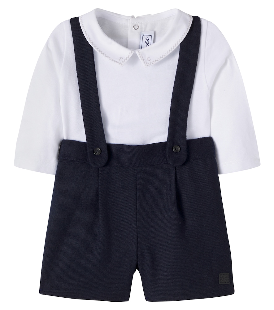 Baby – Set body e salopette in cotone