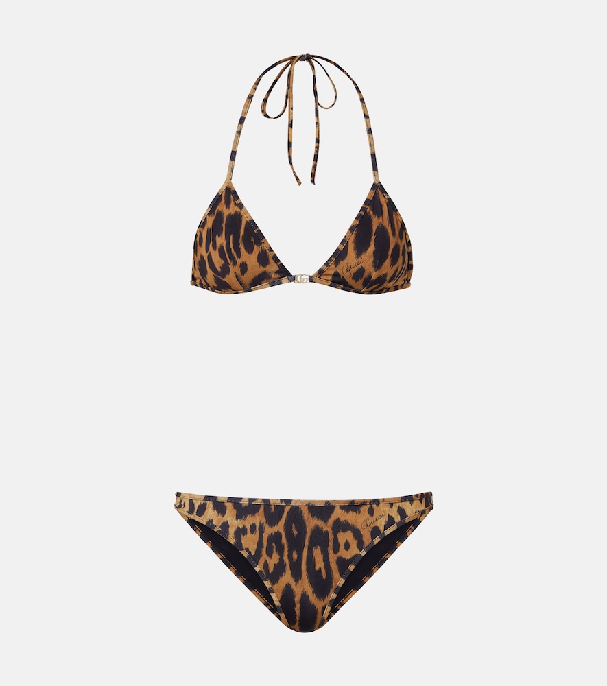 Bikini con stampa leopardata