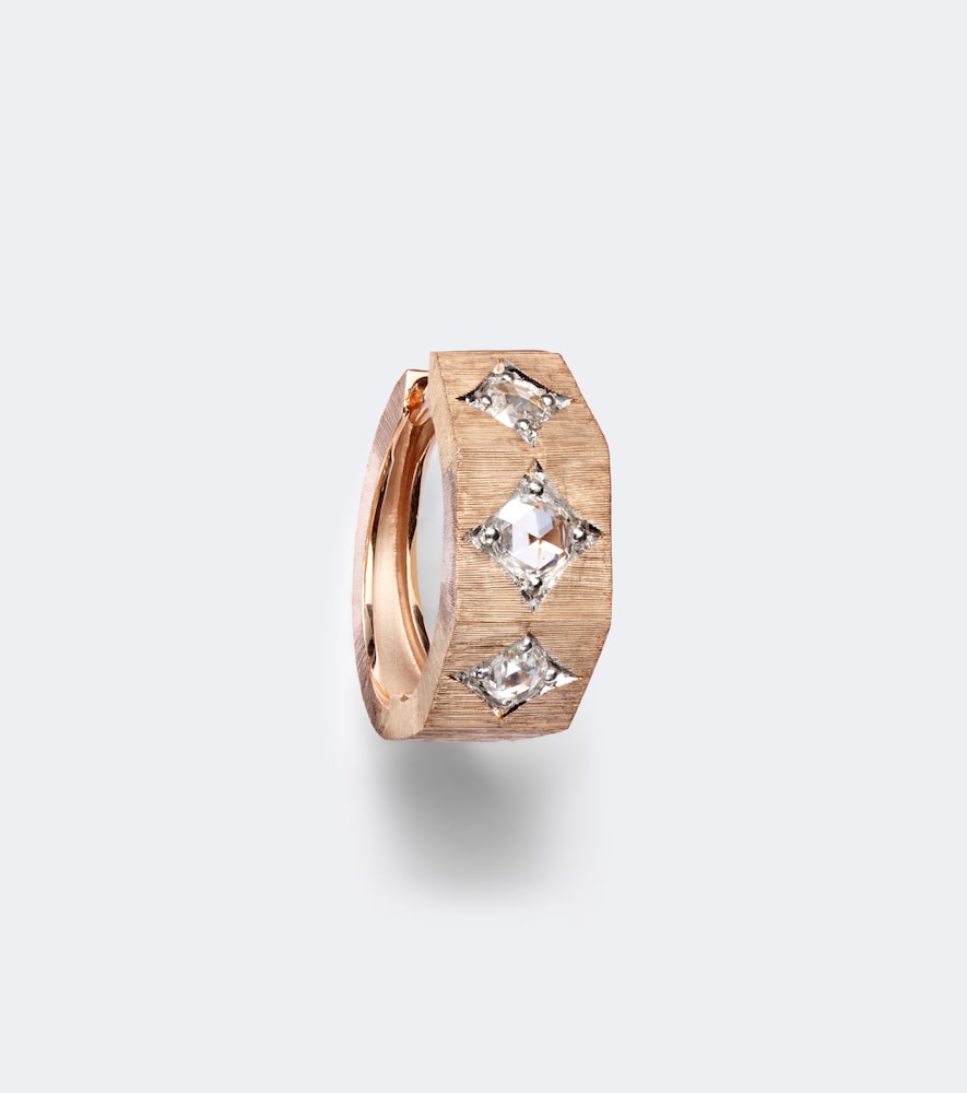 Einzelner Ohrring Ecrou aus 18kt Roségold mit Diamanten