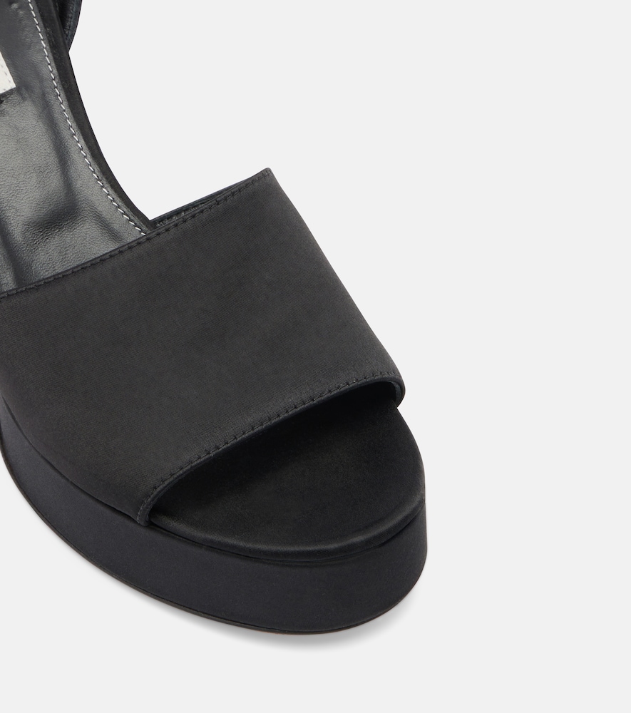 Satin Platform Sandals