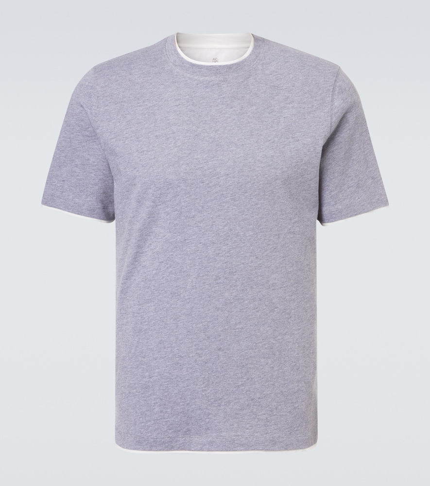 Brunello Cucinelli Men's Grey Cotton Jersey T-Shirt UK Size 42 - Mytheresa