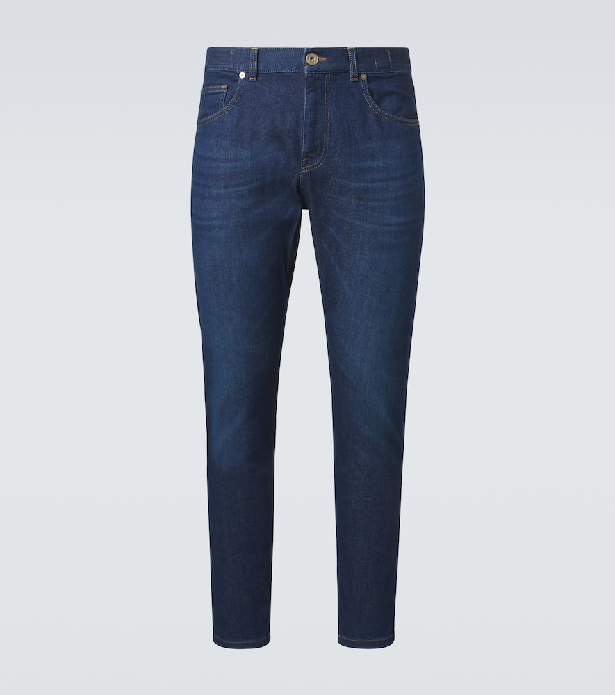 Mid-Rise Slim Jeans