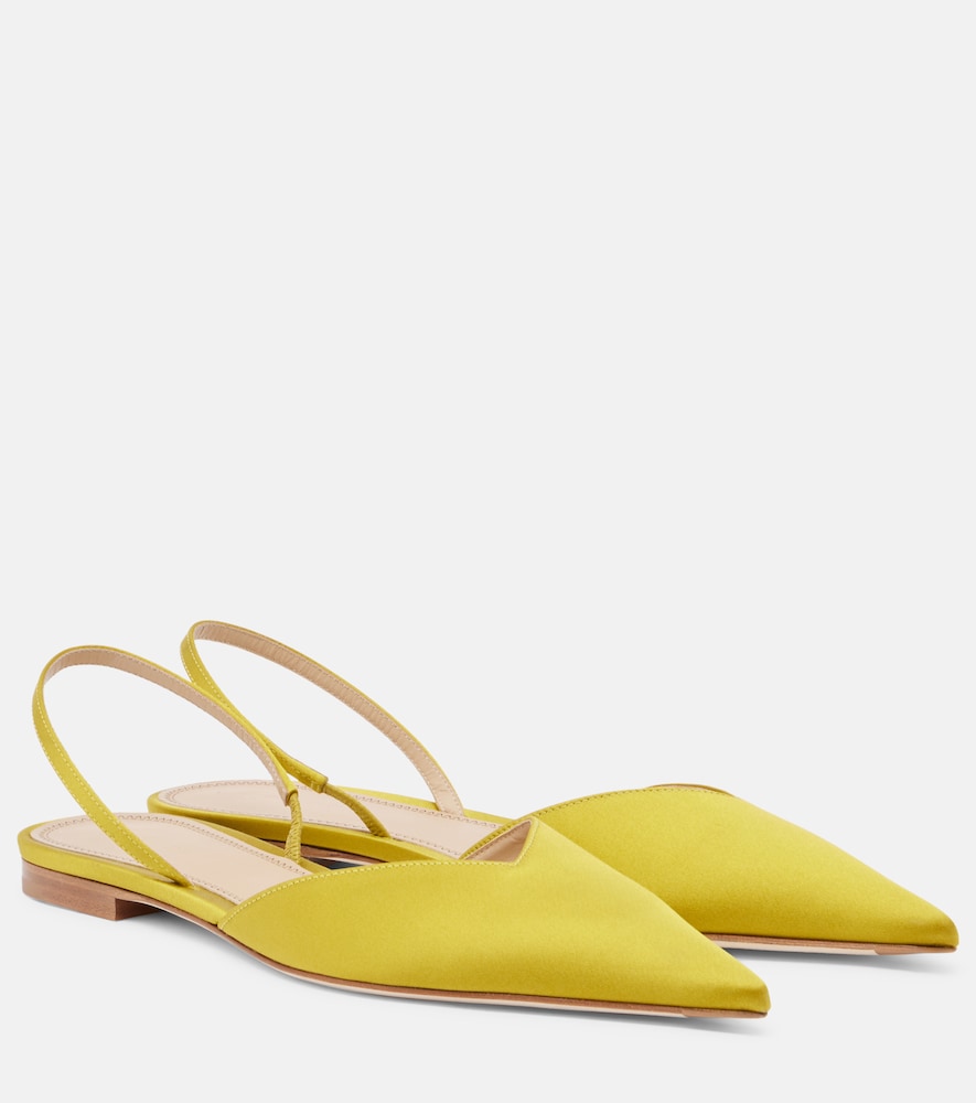 Slingback-Ballerinas aus Satin